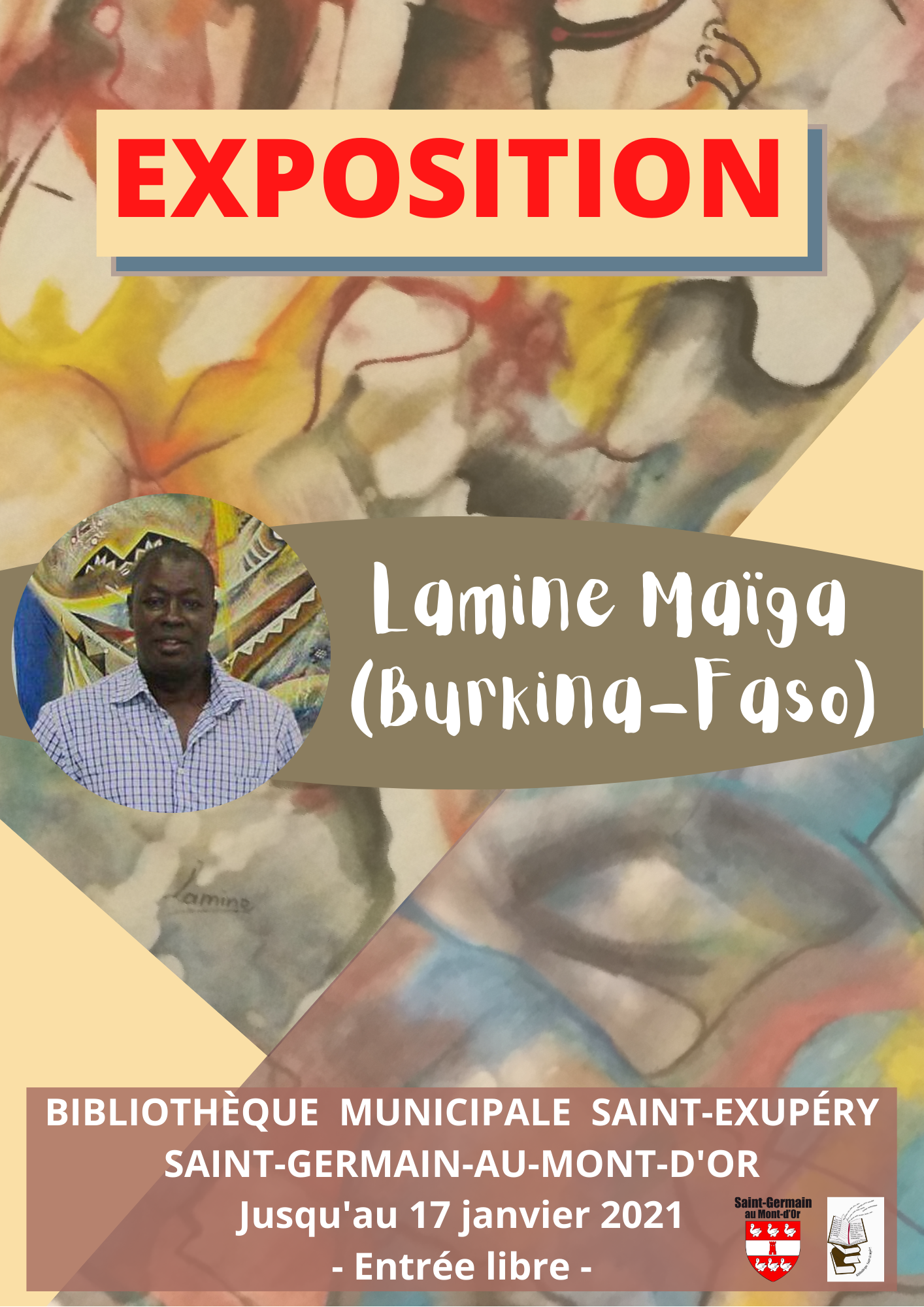Exposition de Lamine Maïga (Burkina Faso) jusqu'au 17 janvier 2021.