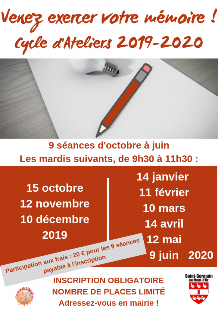 Cycle d'Ateliers Mémoire 2019-2020